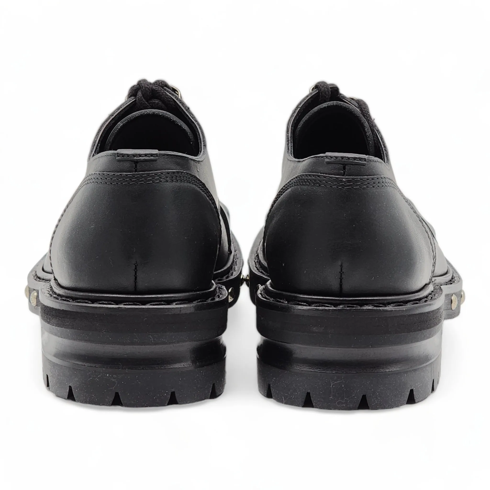 Alexander McQueen Hobnail Derby Shoes - Leather - Black