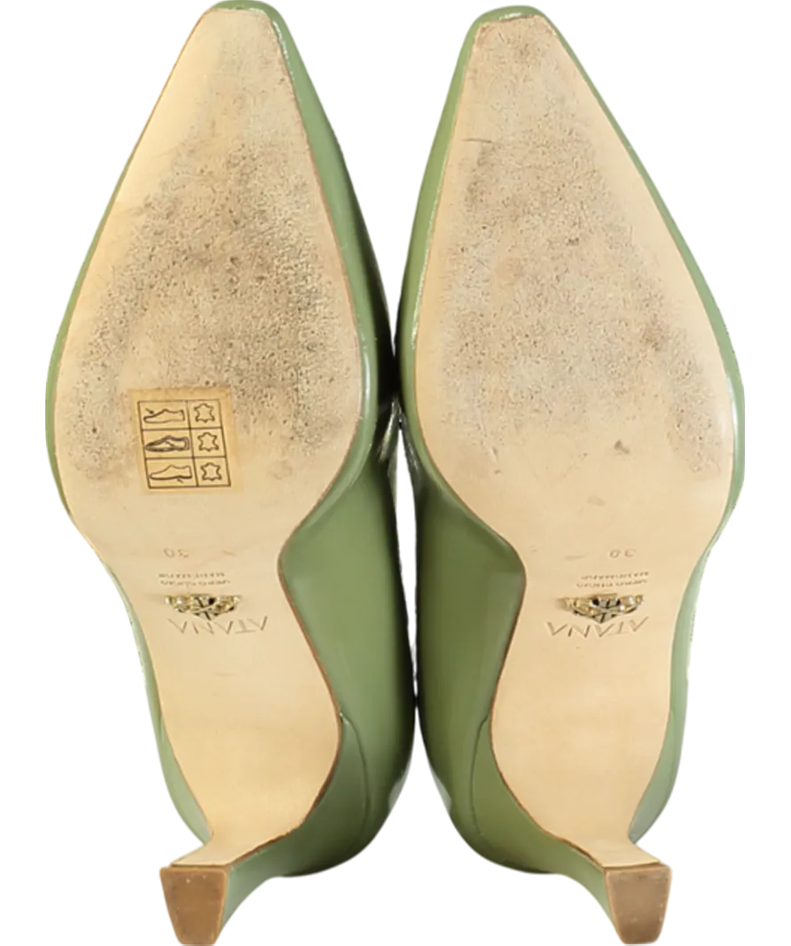 ATANA Green Fiorellini Pump In Semi-patent Leather UK 5 EU 38 