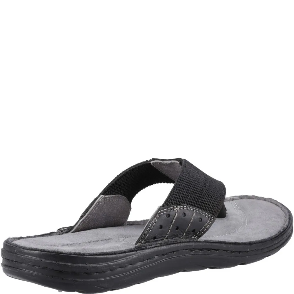 Black Alan Toepost Sandals