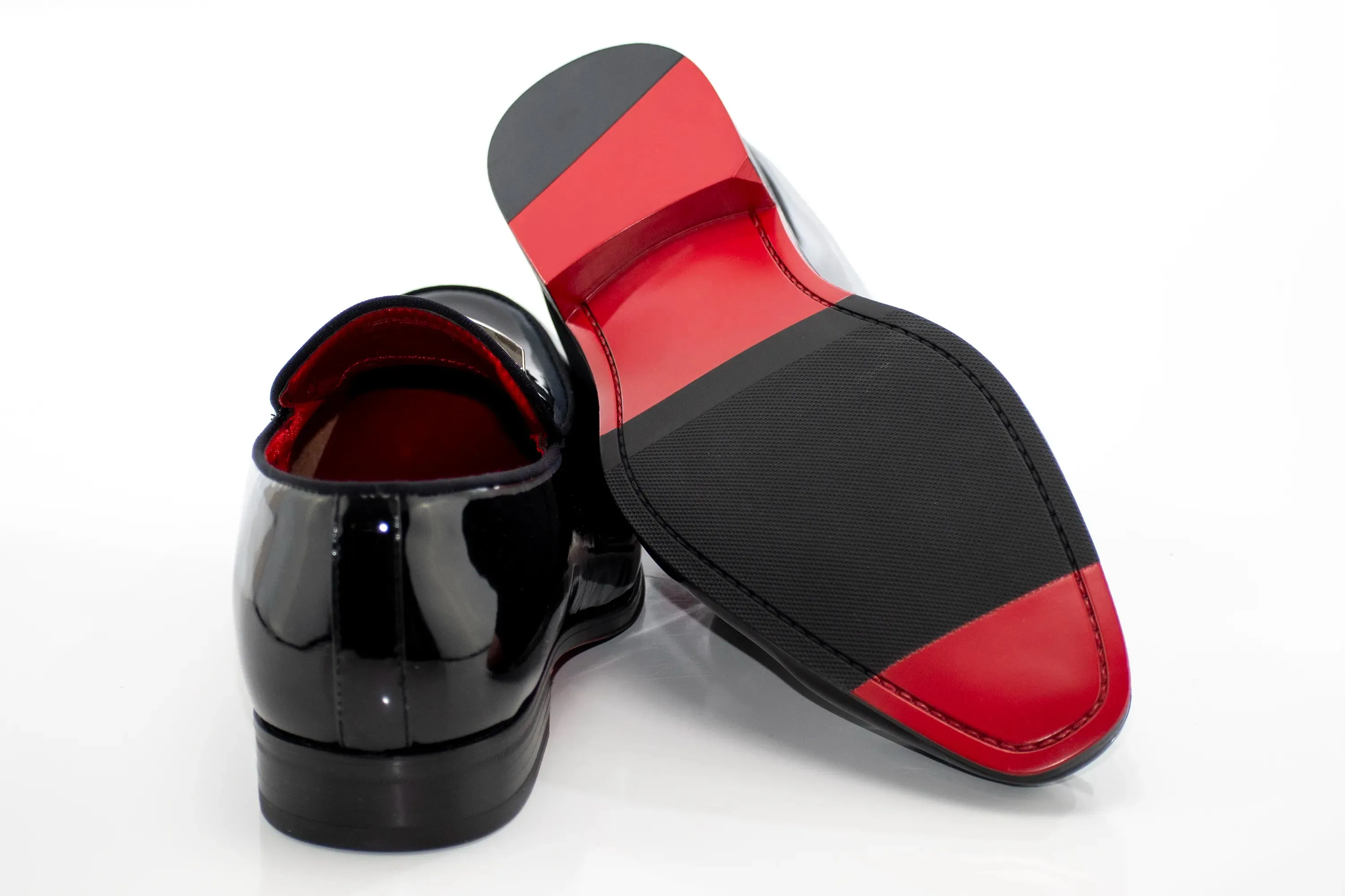 Black Patent Leather Slip-On Loafers