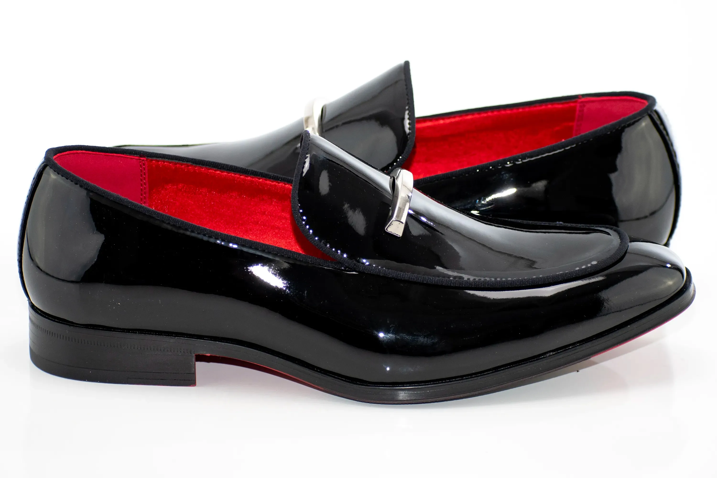 Black Patent Leather Slip-On Loafers