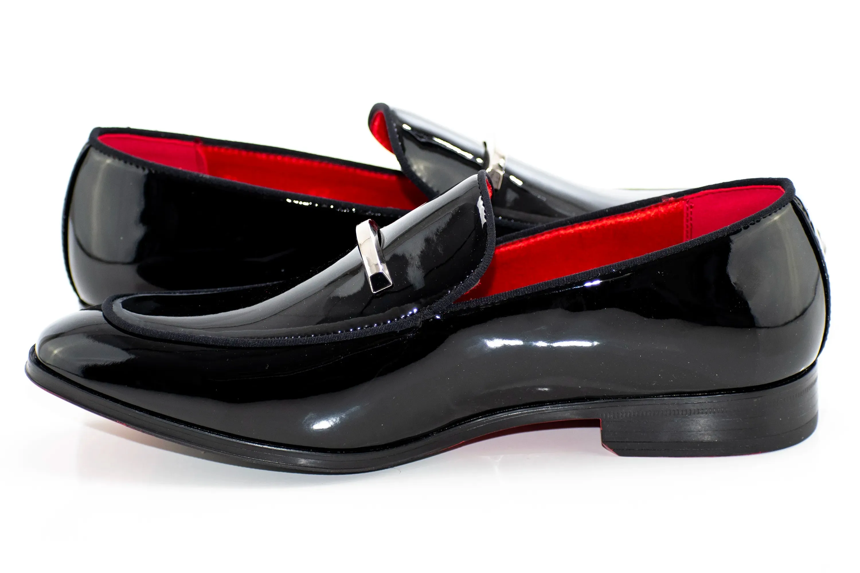 Black Patent Leather Slip-On Loafers
