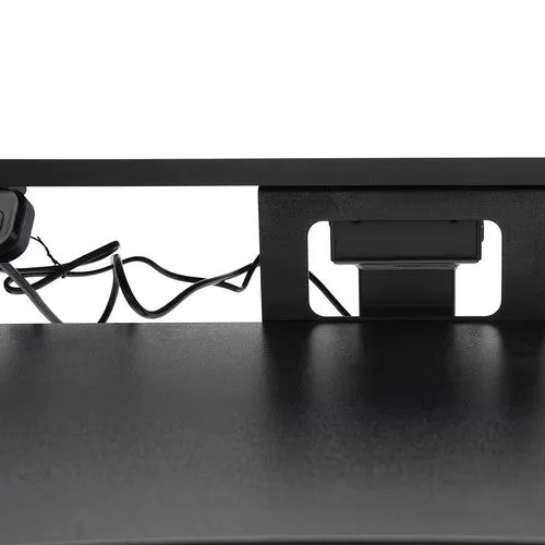 Black Rolling Electric Podium Desk Height Adjustable with Wheels for Office Home