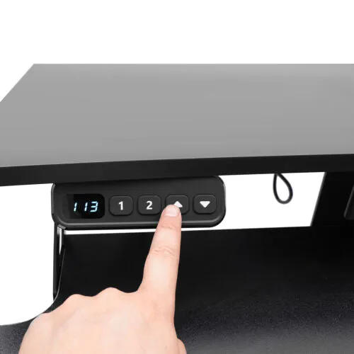 Black Rolling Electric Podium Desk Height Adjustable with Wheels for Office Home