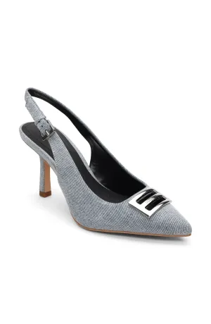 BLOOMINGTON SLINGBACK HEELS WITH LOGO