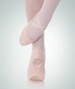 Body Wrappers Child totalSTRETCH Peach Low Front Vamp Canvas Ballet Slipper