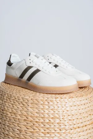 Christi double stripe sneaker off white