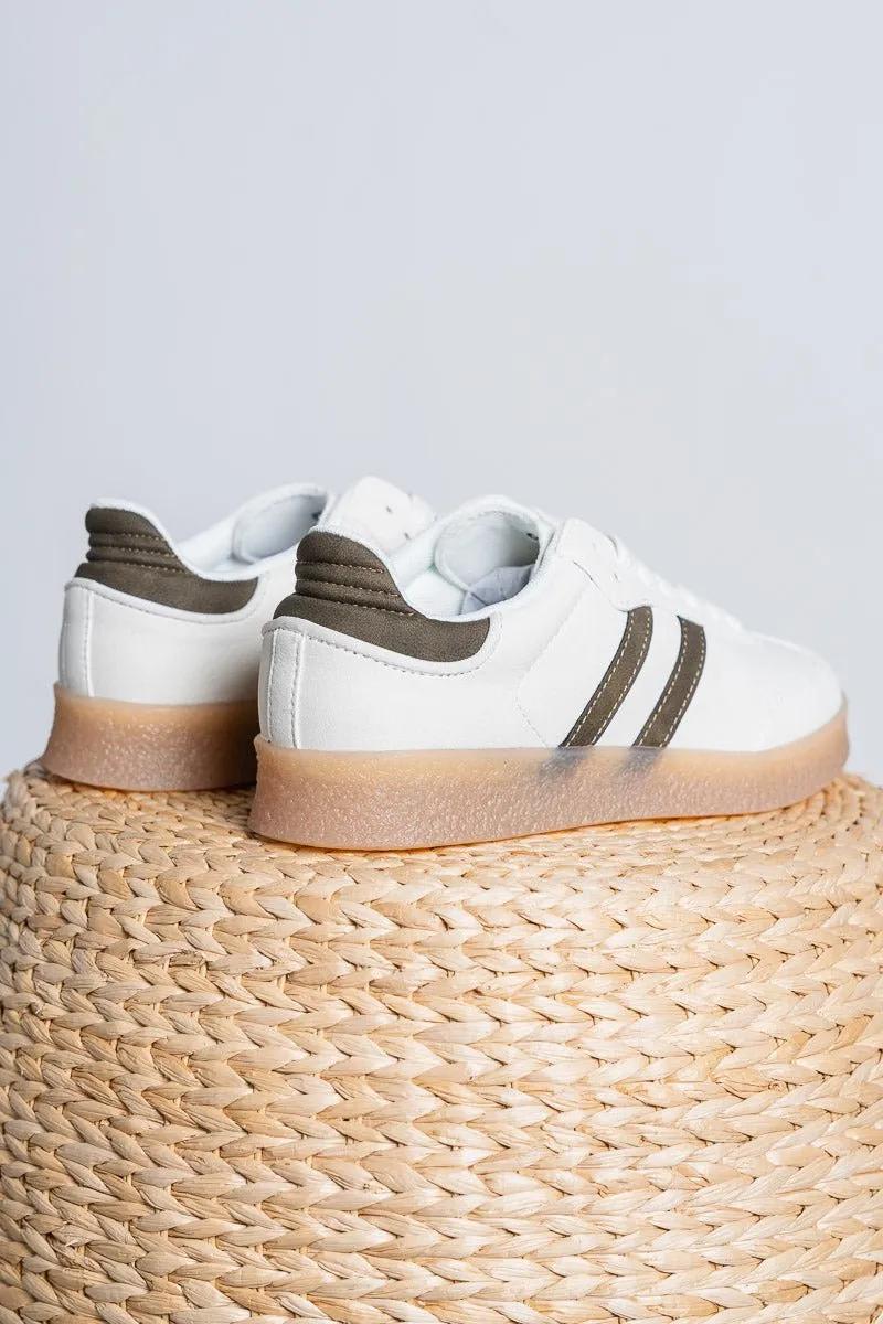 Christi double stripe sneaker off white