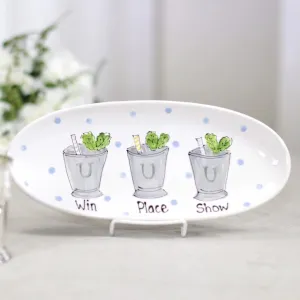 Classic oval Mint Julep Kentucky Derby Platter