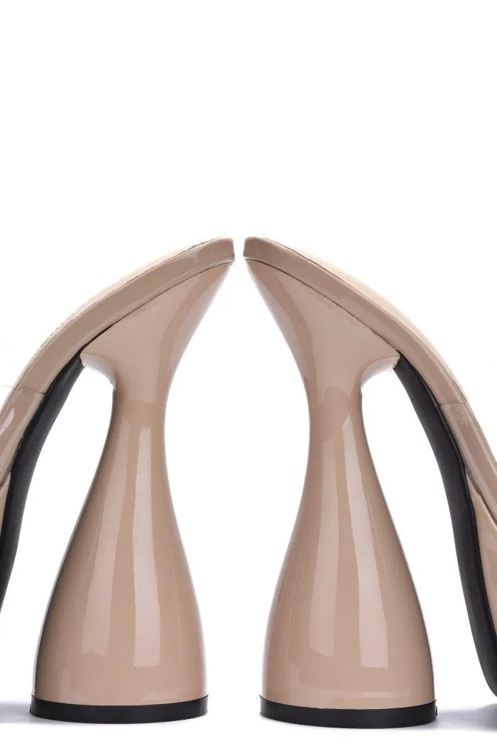 clear strap platform round chunky heel shoes