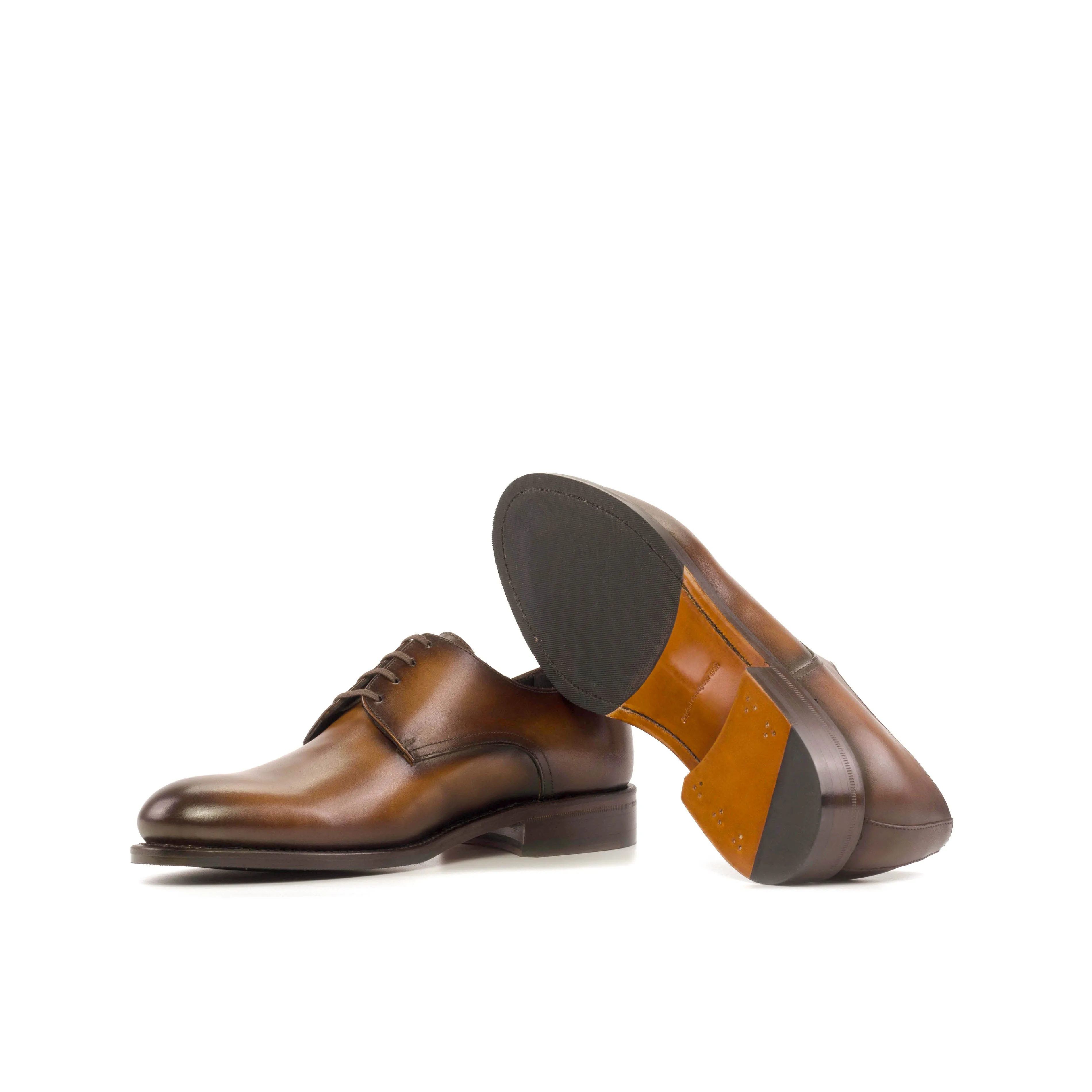 DapperFam Vero in Brown Men's Italian Leather Derby