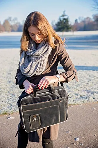 DURAGADGET Lightweight Protective 15.6" Laptop Briefcase Carrying Bag with Multiple Compartments