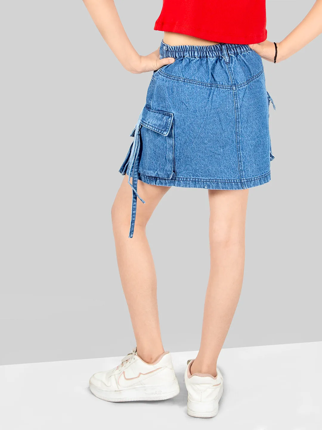 Girls Cotton Cargo Skirts