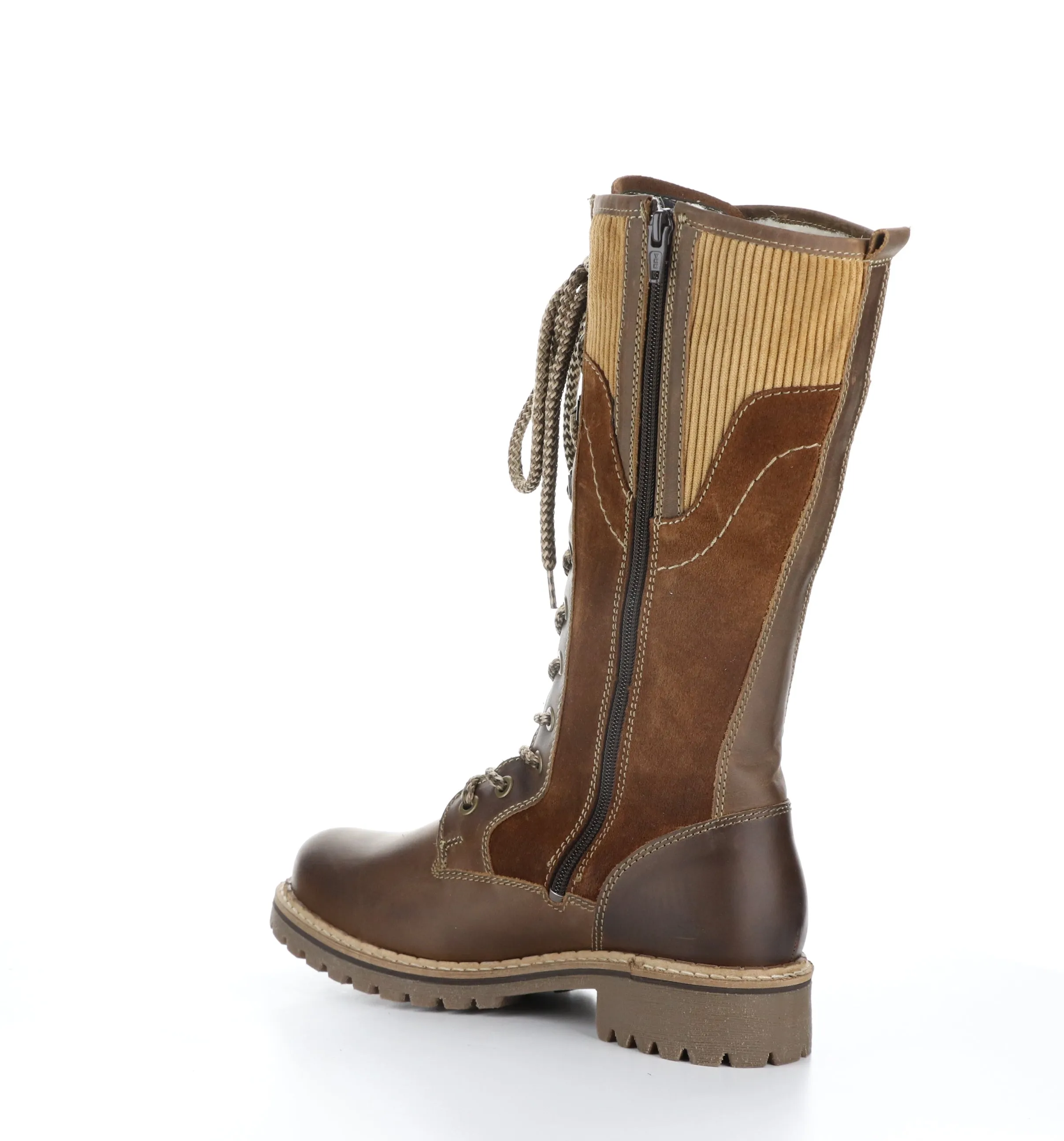 HARRISON Camel/Nut/Camel Zip Up Boots
