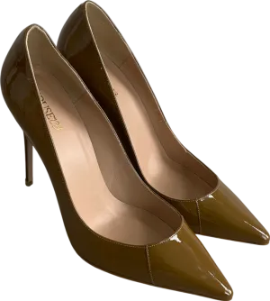 House of CB Brown Paris 4 Patent Leather Pointy Toe Heels UK 8 EU 41 