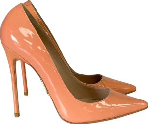 House of CB Orange Paris 5" Tan Patent Leather Pointy Toe Heels UK 4 EU 37 