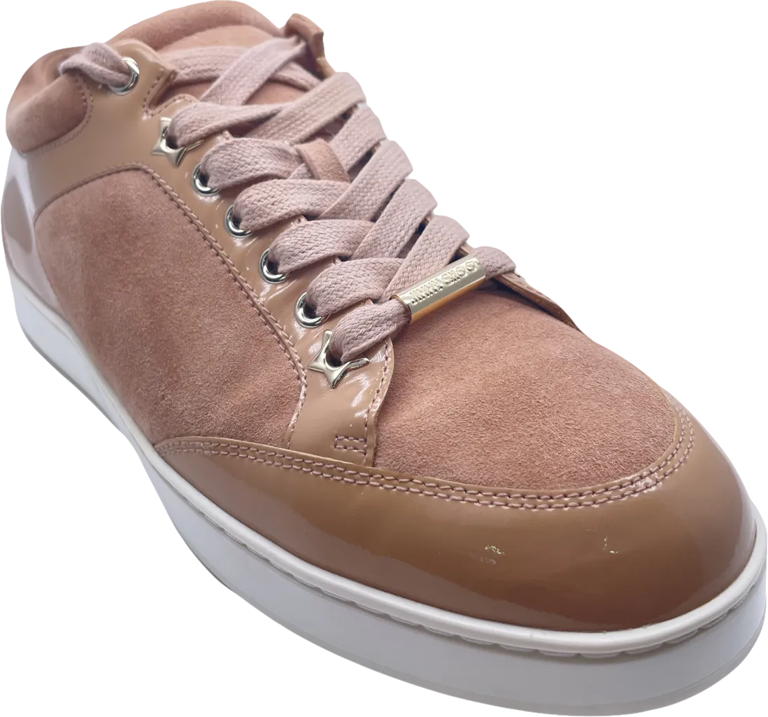 Jimmy Choo Beige Patent & Suede  Miami Sneakers UK 4 EU 37 