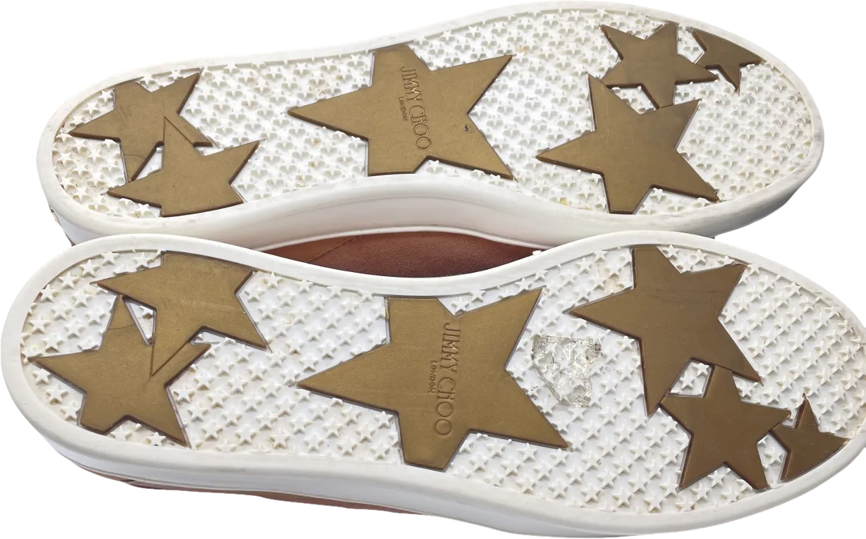 Jimmy Choo Beige Patent & Suede  Miami Sneakers UK 4 EU 37 