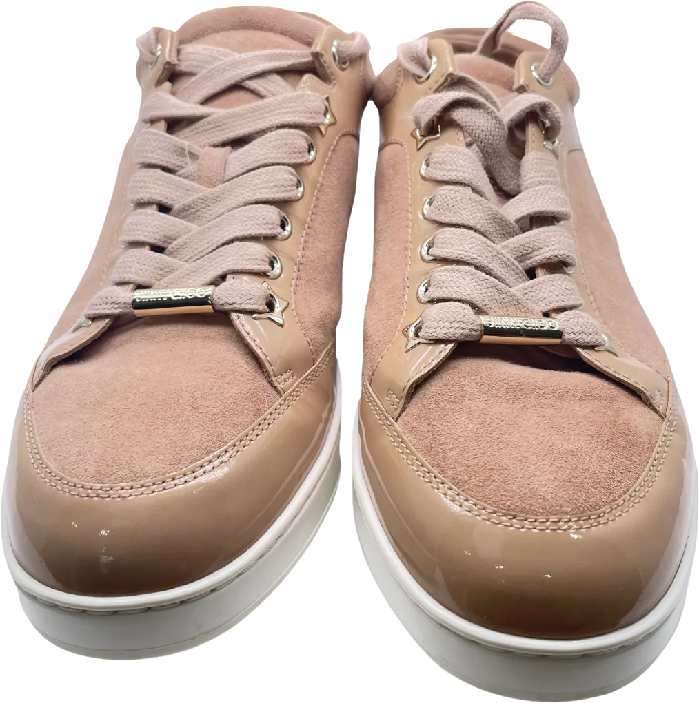 Jimmy Choo Beige Patent & Suede  Miami Sneakers UK 4 EU 37 