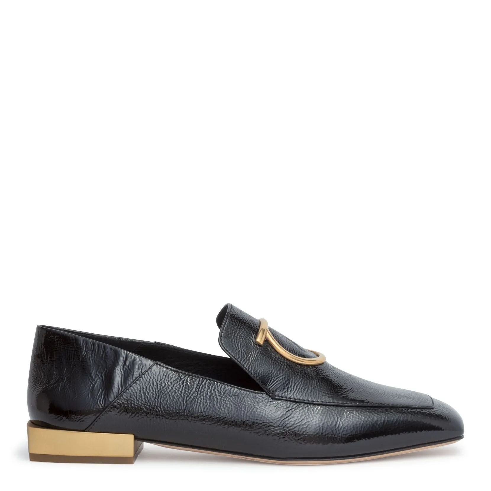 Lana black patent loafers