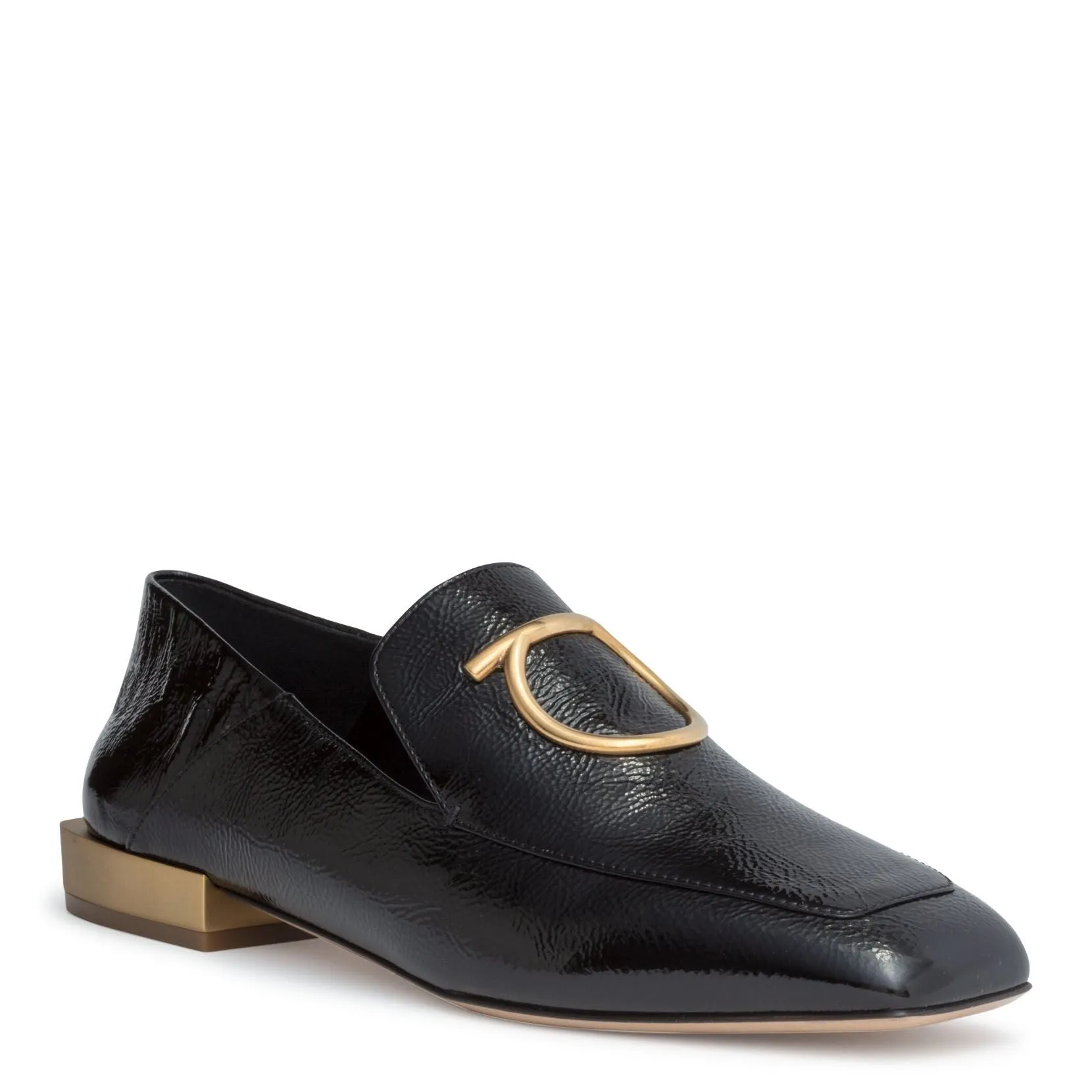 Lana black patent loafers