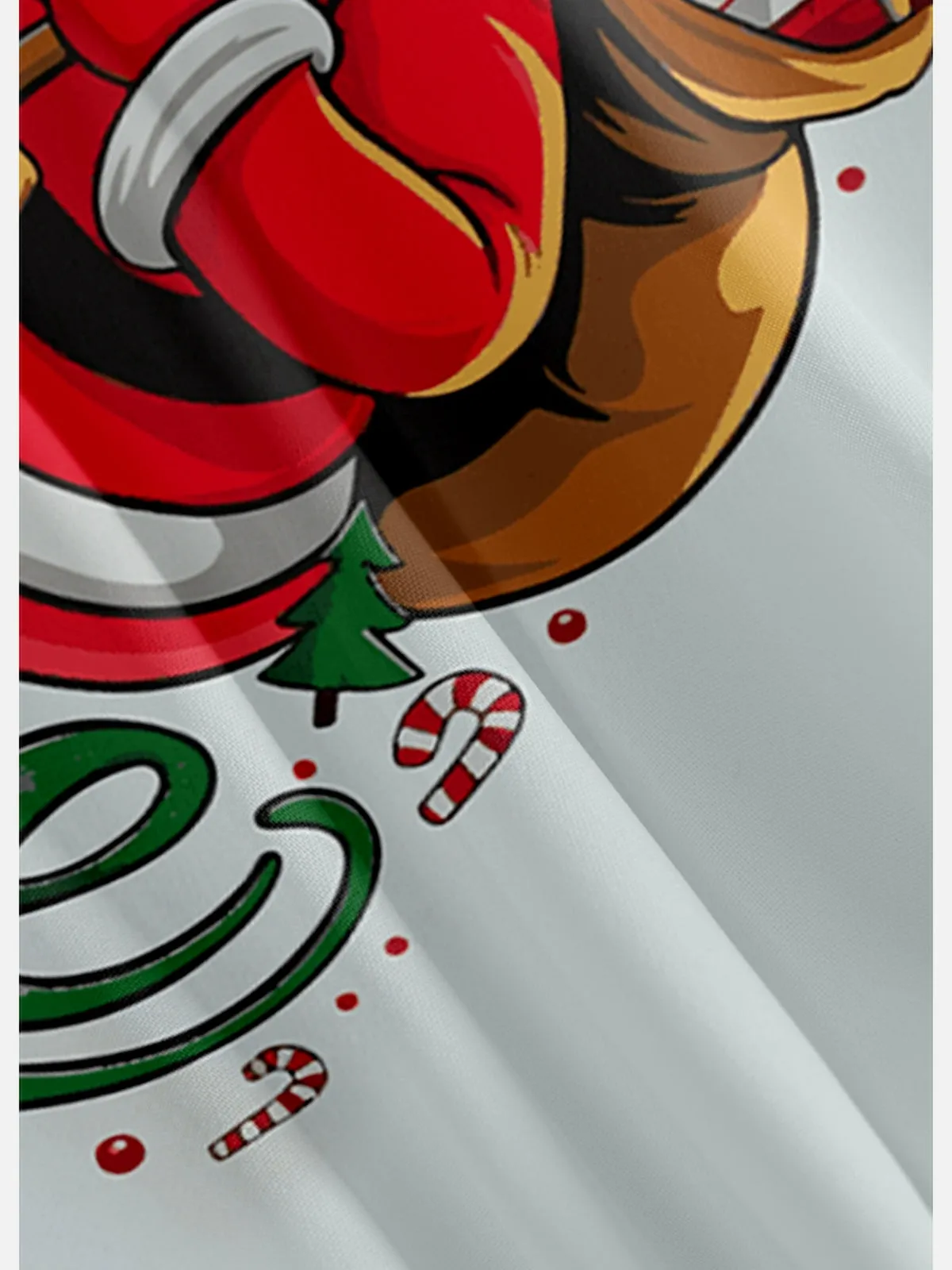 Men's Christmas Time Santa with a Top Hat Short Sleeve Shirt