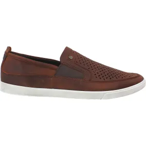 Men's Ecco Collin Perf Slip-On Cognac Leather