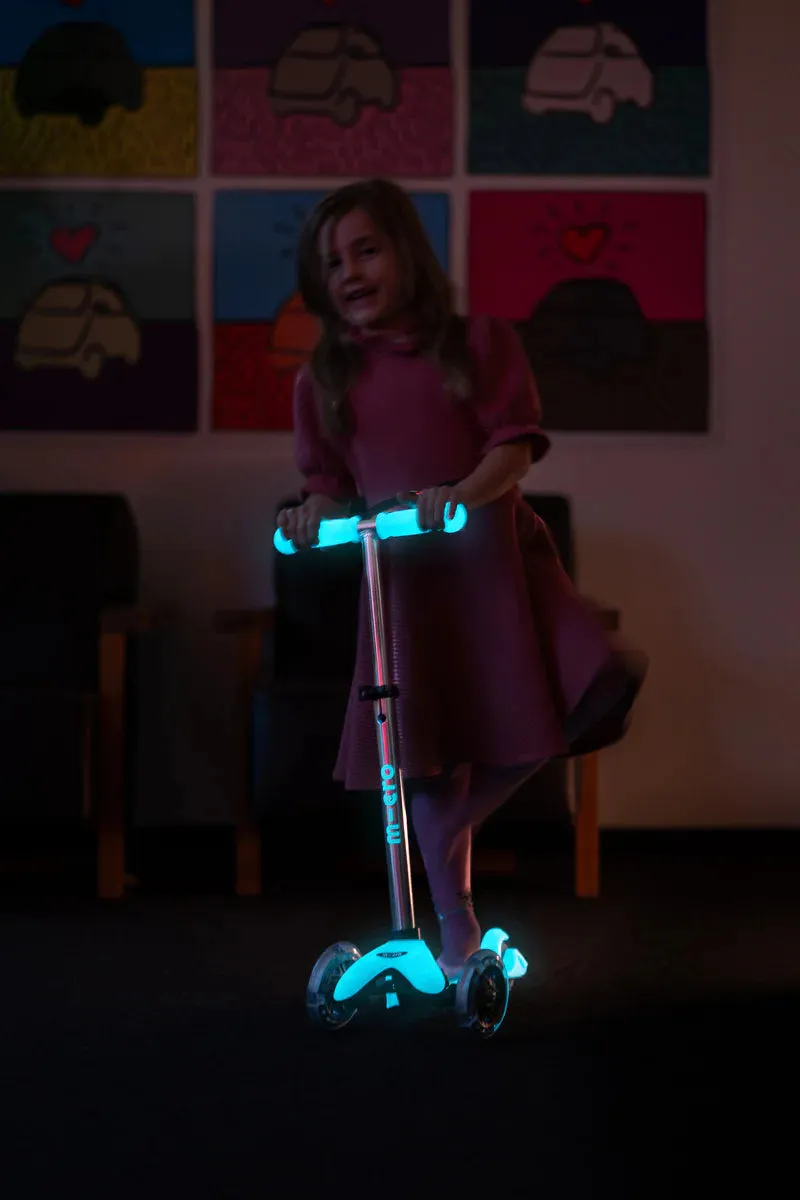 Micro Mini Foldable LED Scooter - Glacier Aqua