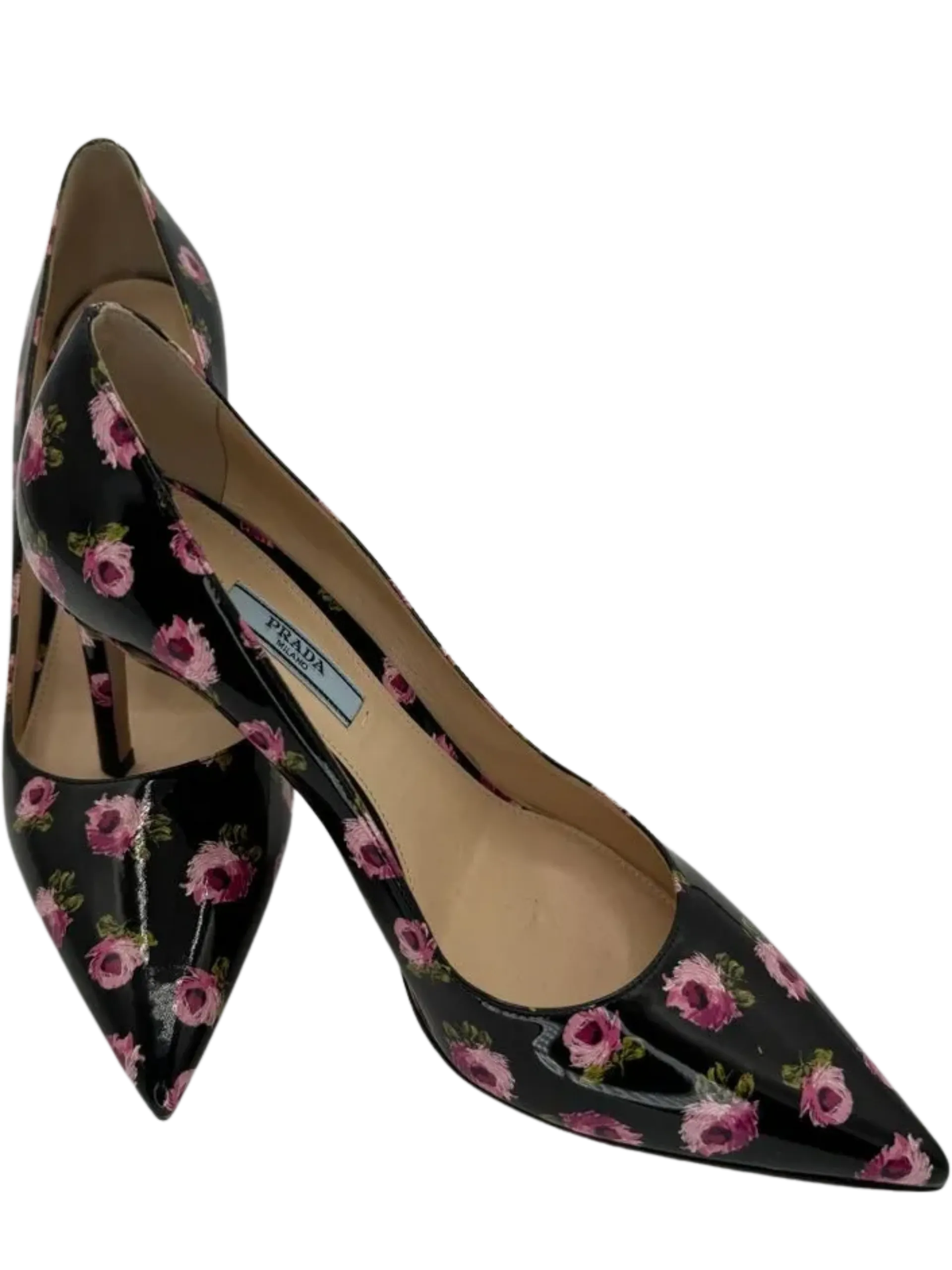 *NEW* Prada Floral Patent Pumps