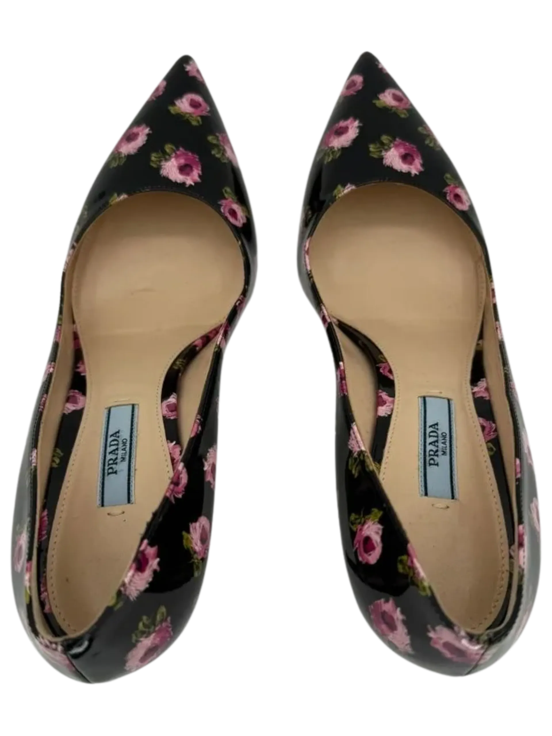 *NEW* Prada Floral Patent Pumps