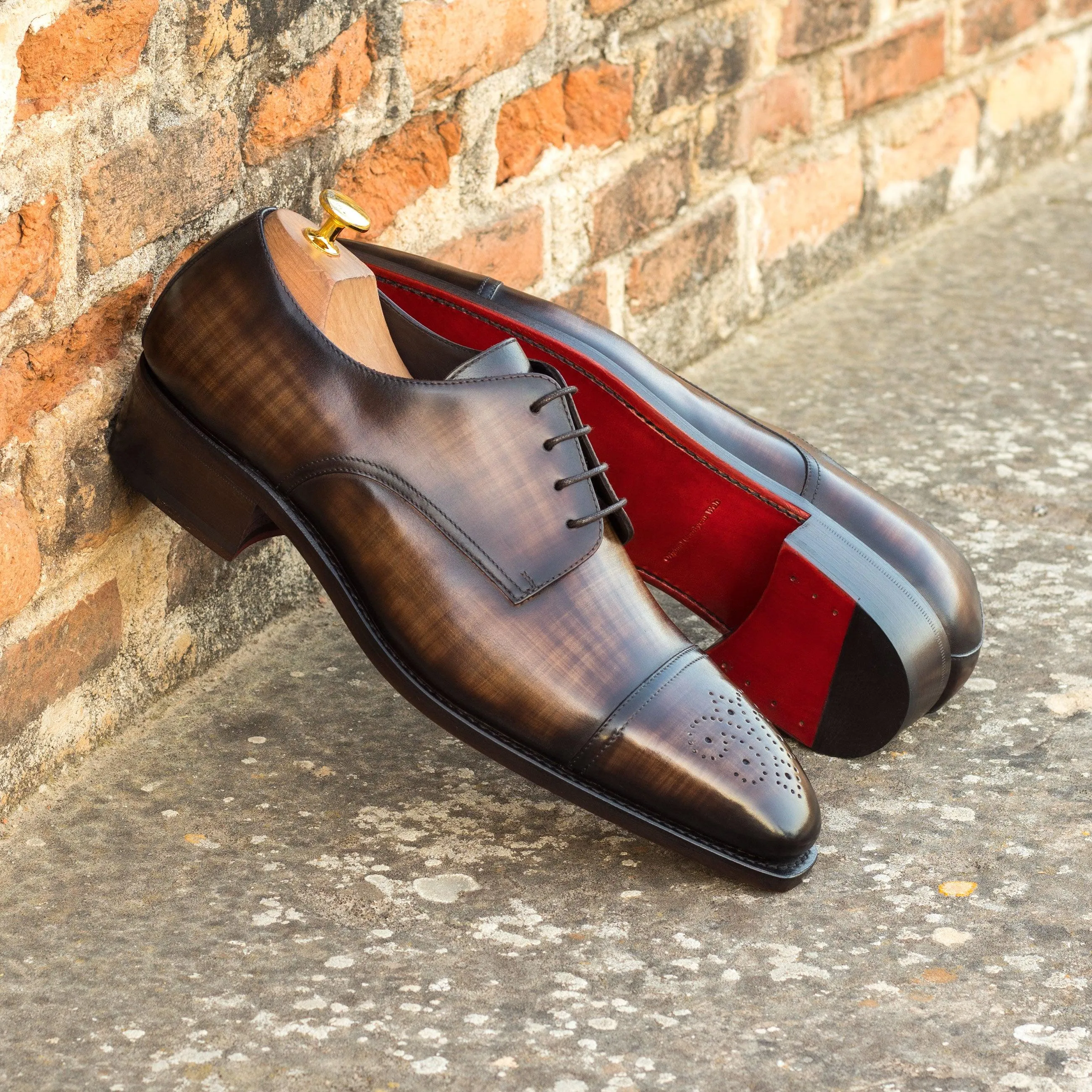 Papiro Patina Leather Derby Shoes