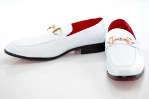 Patent Leather with Gold Snaffle Loafers