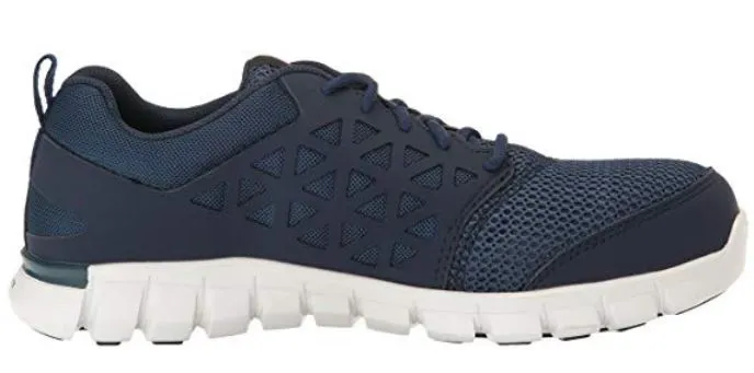 Reebok Sublite Men's Navy Alloy Toe EH Slip Resistant Cushioned Work Shoe RB4043