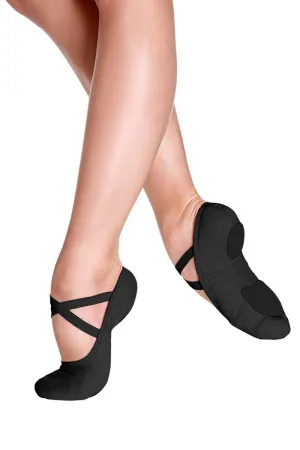 Só Dança Adult Stretch Canvas Ballet Shoes - BLK