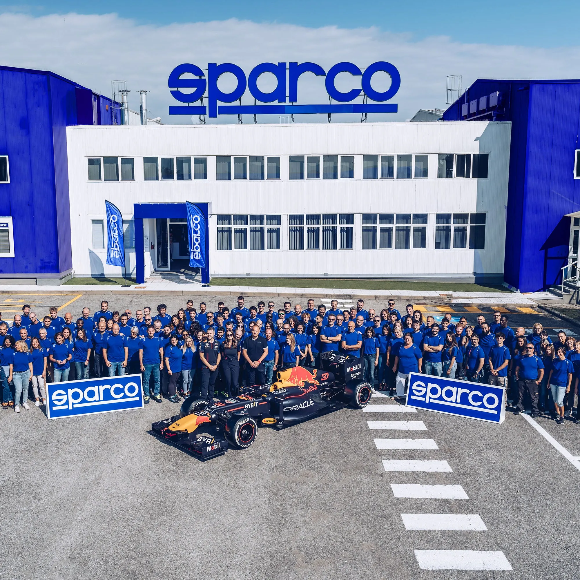 Sparco Racing Faltbarer Reise-Rucksack, Blau/Schwarz, Original, offizielles Produkt
