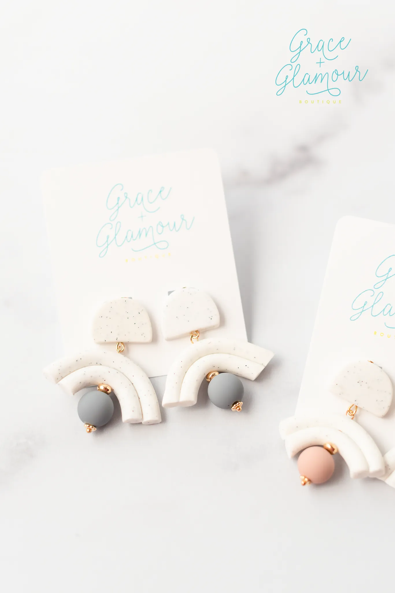 *Through the Arch Earrings | Gray