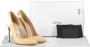 Versace Beige Two Tone Patent Stiletto UK 3.5 EU 36.5 