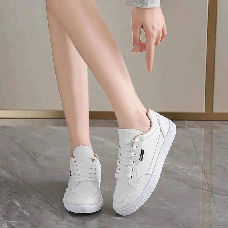 White Sneakers Women's Platform Casual Running Tennis Sport Vulcanize Shoes Leather Sneaker Woman Fashion Trends