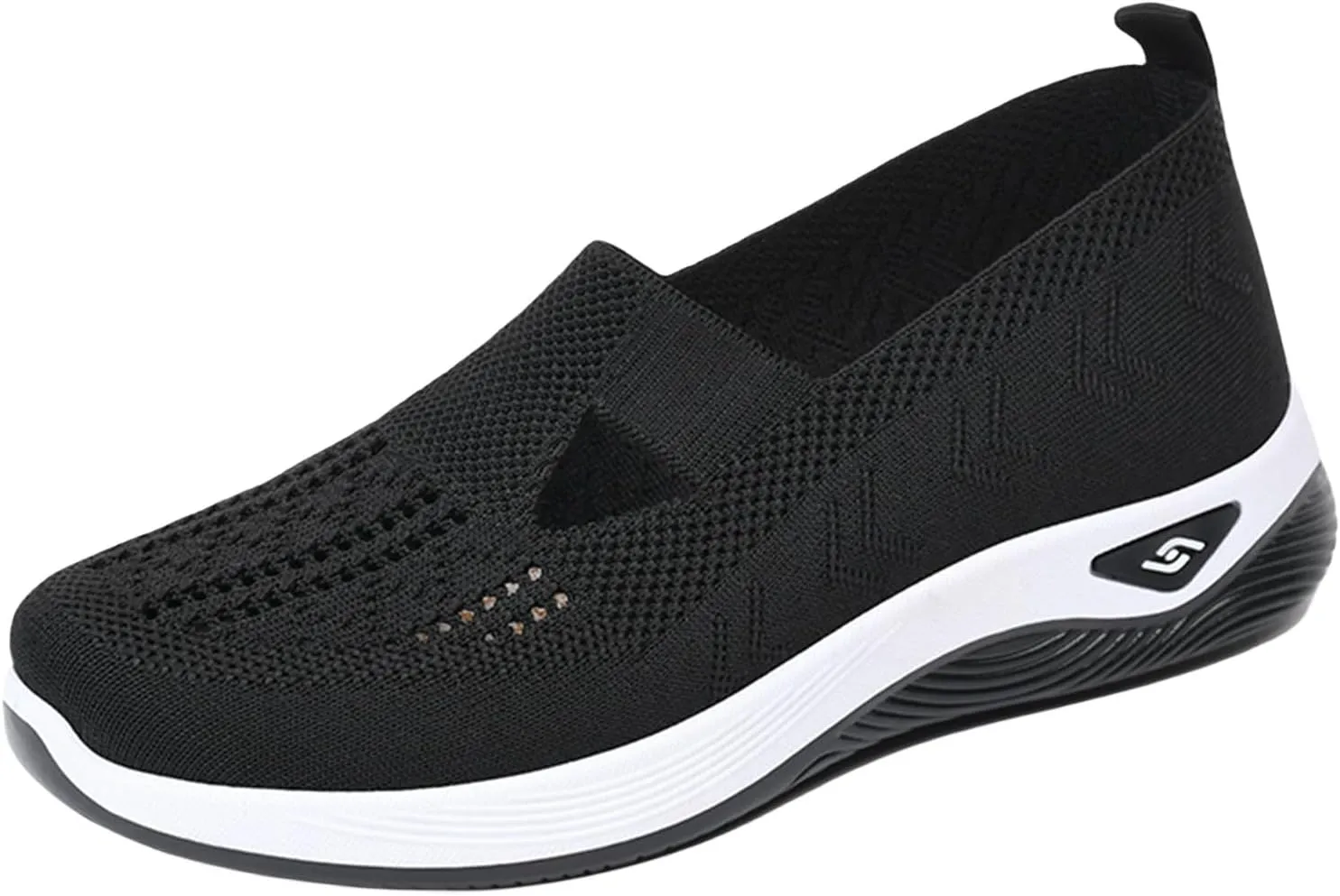 Women's Athletic Walking Shoes Arch Support Non Slip Work Shoes Slip On Casual Mesh-Comfortable Tennis Workout Sneakers Orthopedic Breathable Soft Shoes Athletic Fashion Sneakers